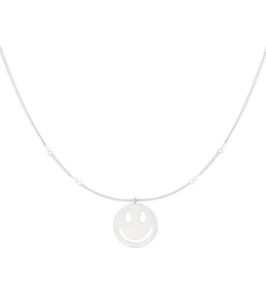 ketting smiley zilver