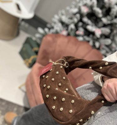 Suede tas | studs